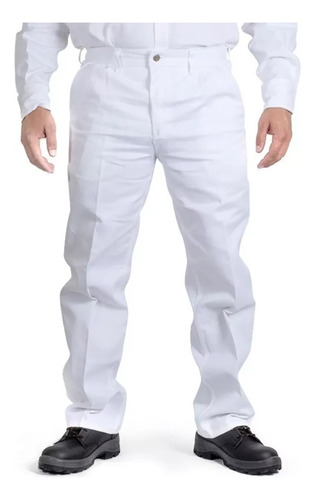Pantalon Blanco De Trabajo