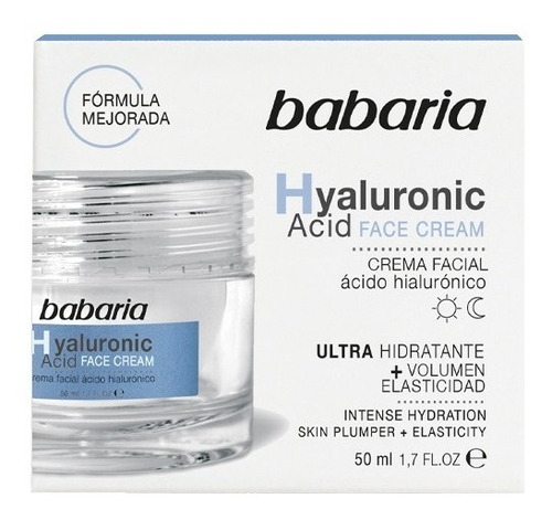 Crema Ácido Hialurónico Babaria Ultrahidrata Tonifica × 50ml