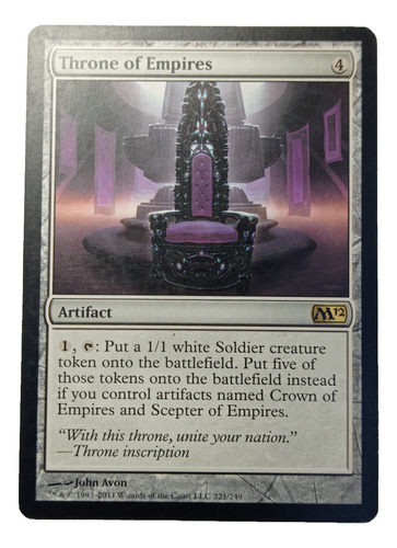 Carta Magic Throne Of Empires [m12] Mtg Artifact