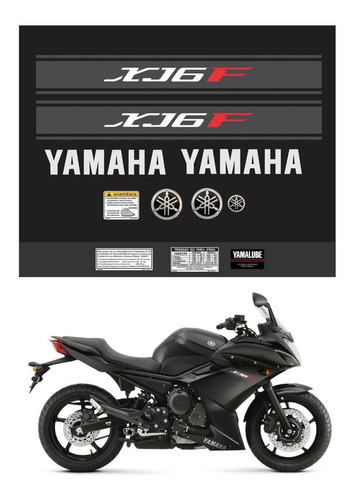 Kit Adesivos Personalizado Moto Yamaha Xj6f 2011 Ca-13597