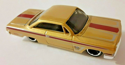 Hot Wheels Yellow '62 Chevy, Made In Malaysia 2003 Car Metal