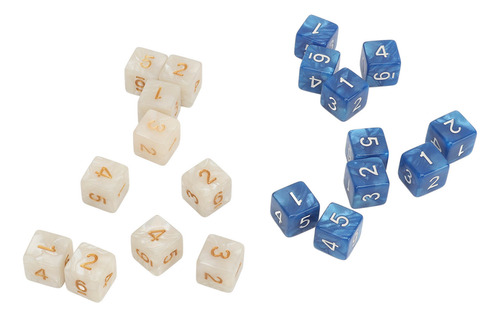 Juego De 20 Dados Acrílicos Con Números De Juego Con Esquina