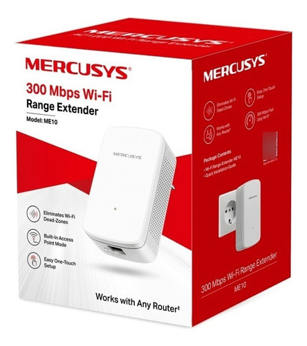 Extensor De Rango Mercusys Me10 Wi Fi 2.4ghz De 300 Mbps