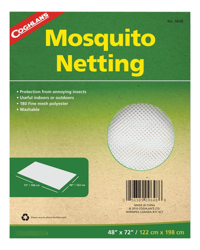 Mosquitero De Malla Fina Blanco 1 Metro Coghlans 9648