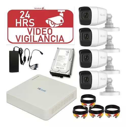 KIT 2 Cámaras de vigilancia (Up to 4), DVR 1TB - GM Shop