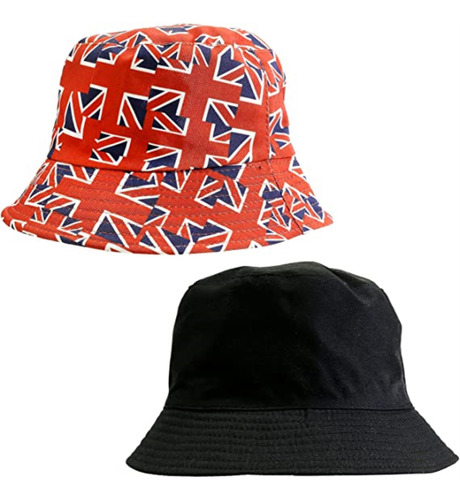 Sombrero Union Jack, Unisex, Reversible, Para Reina Británic