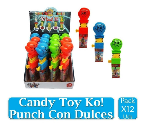 Candy Toy Ko! Punch Con Dulces Display X 12 Unidades