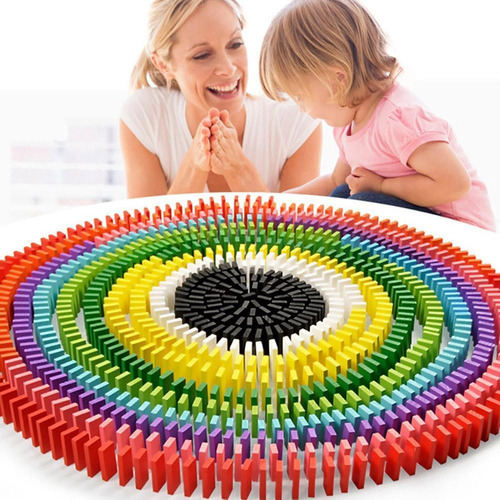 120pcs Domino Toys Bloques De Madera Niños Juguete Educativo