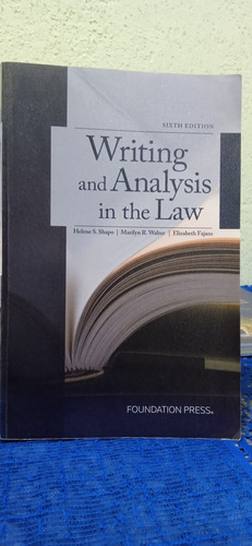 Livro Writing And Analysis In The Law 