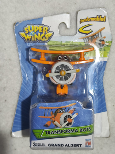 Grand Albert Super Wings Transforma Bots Figura 6cms