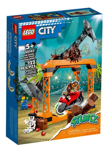 LEGO City Shark Acrobatic Challenge 60342 Motorcycle Friction Número de peças 122
