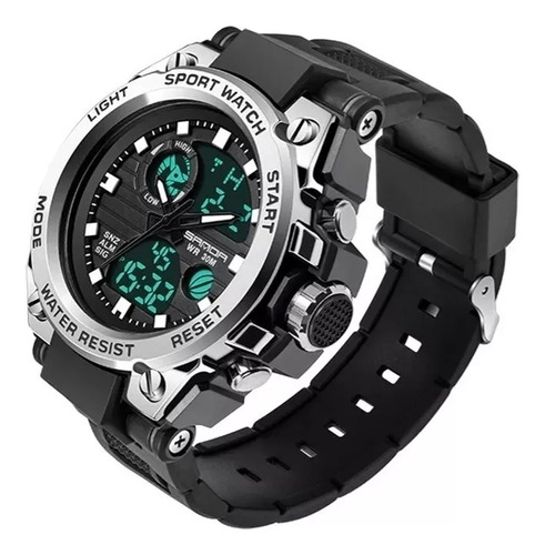 1 Reloj Impermeable Tactical Shock Military Sport Para Hombr