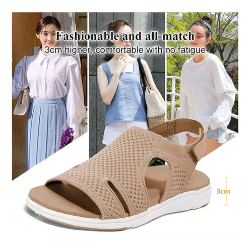 Sandalias Casuales Elásticas Y Transpirables
