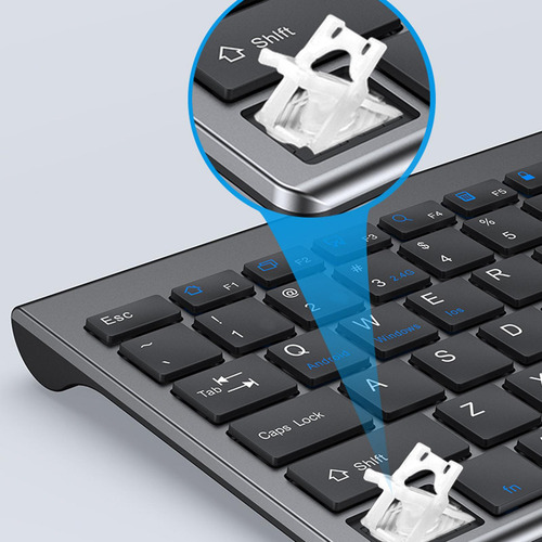 Teclado Inalámbrico 3,0 5,0, Reemplazo De Interruptor Gris