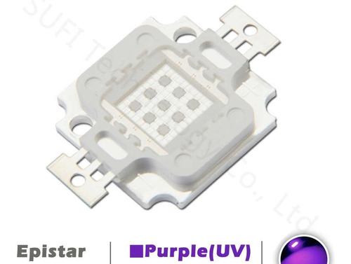 Led 10w Ultravioleta 395nm 9v 11v 900ma Uv Chip Altapotencia