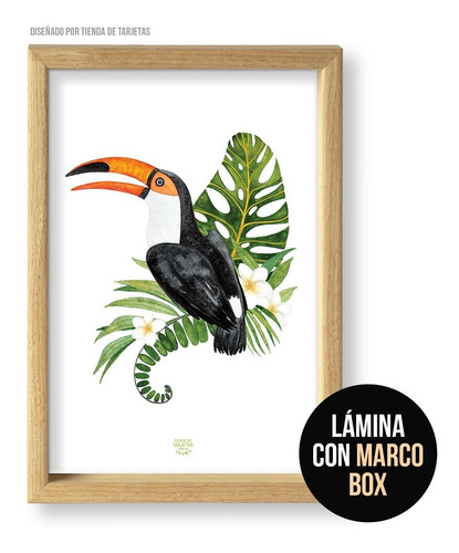 Imagen 9 de 10 de Set De 3 Cuadros (3 A4) Diseños Tropicales A Elección