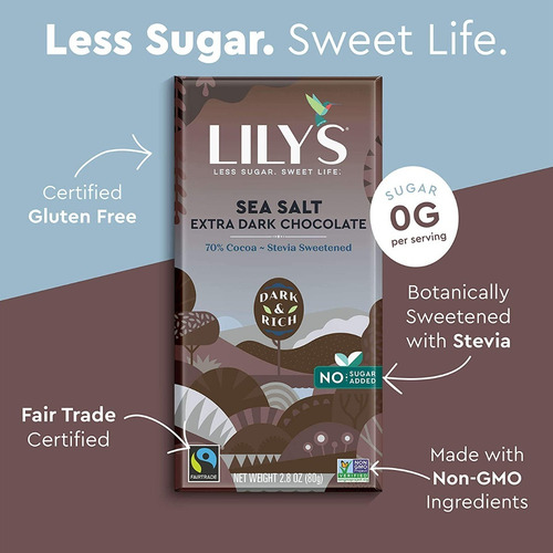Lily's Sea Salt Extra Dark Chocolate 80 G
