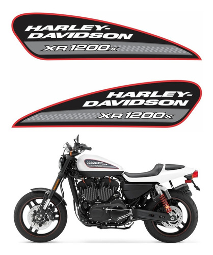 Kit Adesivos Harley Davidson Sportster Xr 1200x Branca 01539