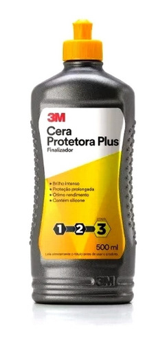 Cera Protetora Plus 3m Automotivo Alto Brilho 500 Ml Polidor