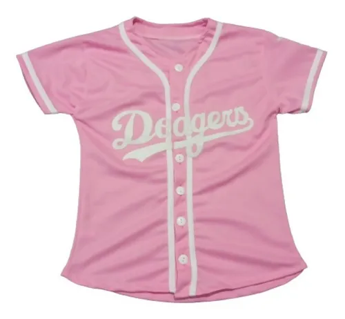 Jersey Playera Mujer Dama Dodgers La Los Angeles Rosa