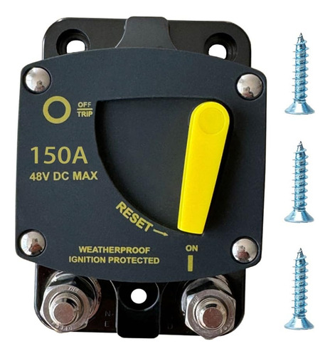 Disyuntor De Cc De 150 Amperios Con Reinicio Manual, Montaje