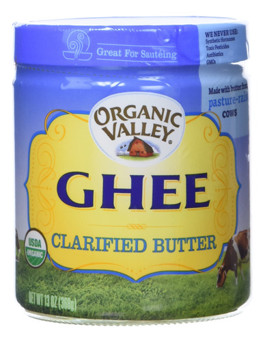 Organic Valley - Ghee, Mantequilla Clarificada, 13 Onzas.