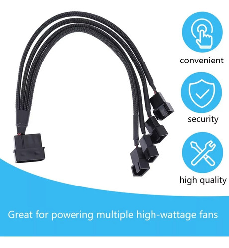Cable Divisor Splitter Molex A 3 Y 4 Pines Ventilador Pc