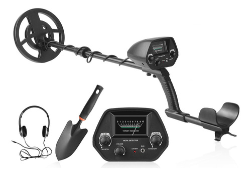 Underground Metal Detector Finder Oro + Audífonos Y Pala