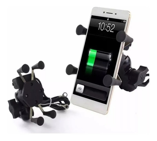 Soporte De Celular Con Cargador Usb Moto 