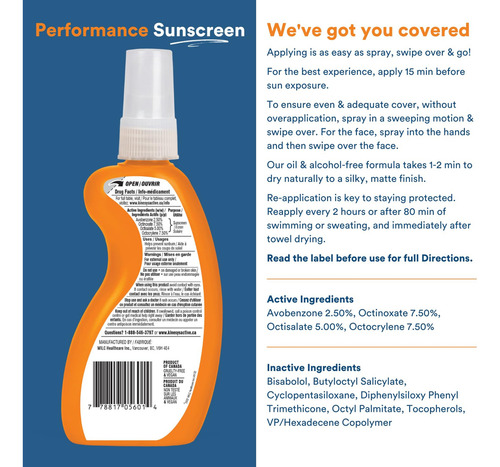 Protector Solar En Aerosol Transparente Sin Fragancia Para N