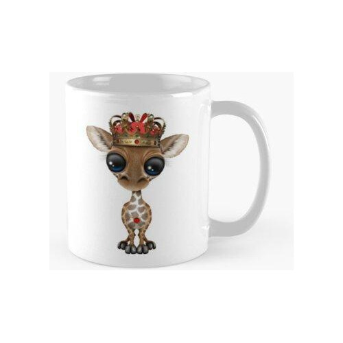 Taza Linda Jirafa Real Con Corona Calidad Premium