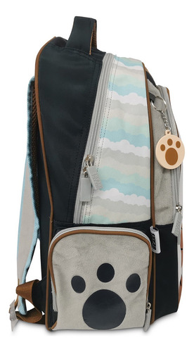 Mochila Escolar Primaria Osos Escandalosos Original. Gris Osos Escandalosos