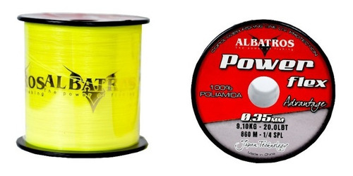 Bobina De Nylon Power Flex 1/4lbs Yellow 0.50mm X 430 Mt