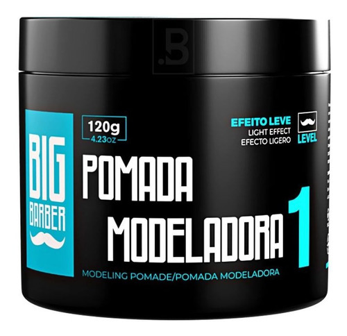 Pomada Efeito Leve Pouco Brilho 120g Big Barber Level 1