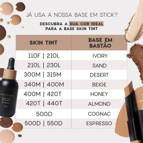Base Líquida Fluída Skin Tint Fps 30 Océane Edition Cor 420t