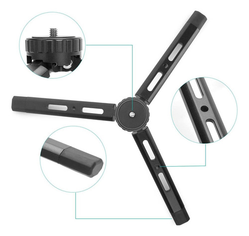 Mini Trípode De Cámara Extensible 1/4 Tornillo Compacto