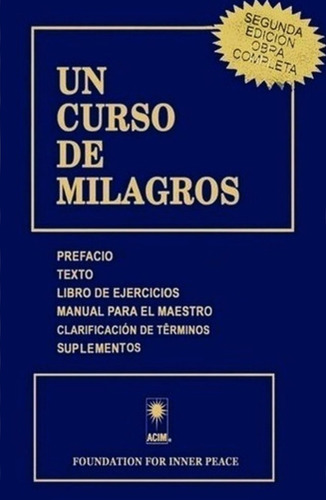 Libro Un Curso De Milagros  2da Edición