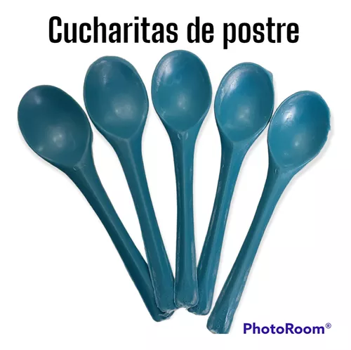 Cucharitas De Postre ( Azul) Paq De 100 Cucharitas