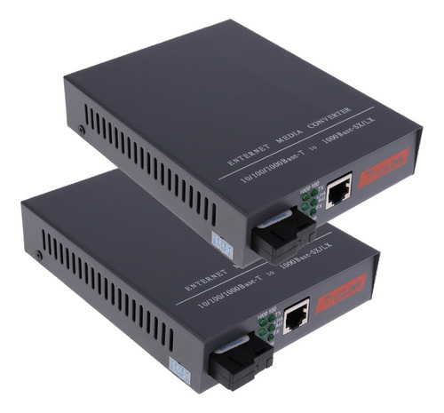 Convertidor De Medios De Fibra Sc Monomodo Ethernet De 1.000 
