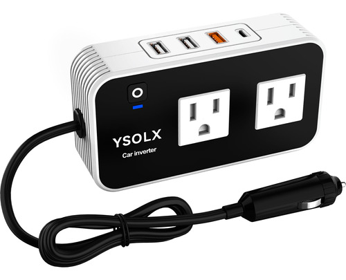 Ysolx Inversor De Corriente Para Automovil De 200 W, Convert