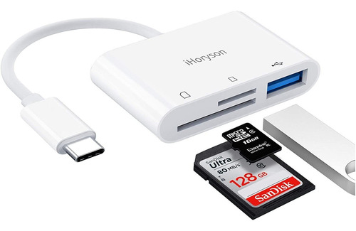 Adaptador Hub Usb-c A Lector De Tarjetas Sd/tf Mac Y Mas