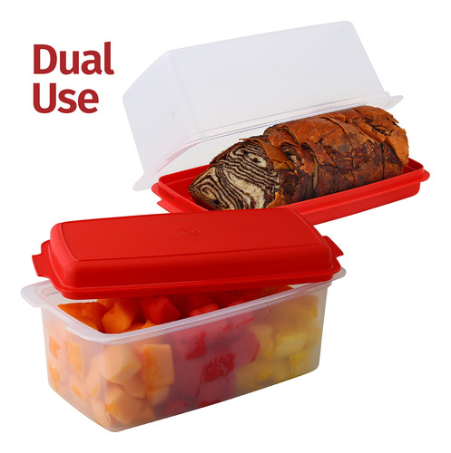 Panera Y Tupper 2 En 1 Para Pan Y Alimentos Secos