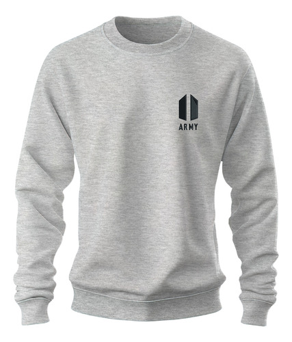 Sudadera Sweater Bordada Logo Bts Army Boy Band Fandom K-pop