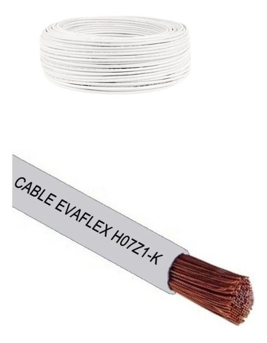 Cable Eva Flex 1.5mm Blanco Libre De Halógeno 25 Mts Certifi