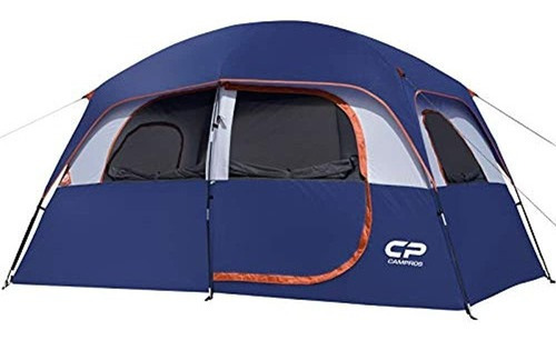 Campros Cp Tent-6-paperson-camping Tents, Carpa Familiar Imp Color Blue