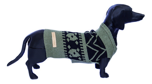 Bobby&poppy Sweater De Lana Aspen Verde Militar L