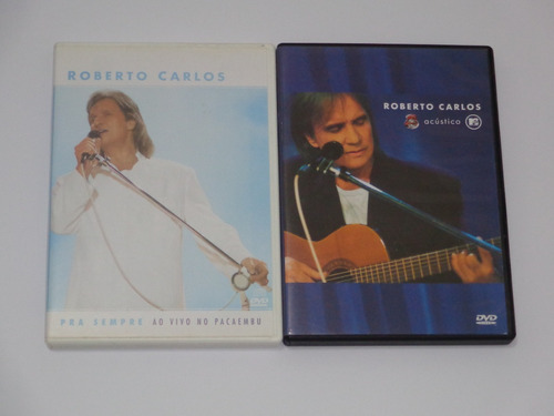 2 Dvd + Cd Roberto Carlos Pacaembu E Acustico Mtv - Usados