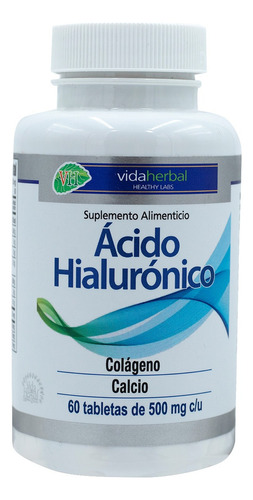 Ácido Hialurónico Fco Con 60 Tabletas De 500mg C/u Sabor Sin Sabor