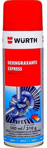 Desengraxante Express 500ml Wurth Limpa Freio Óleo Motor