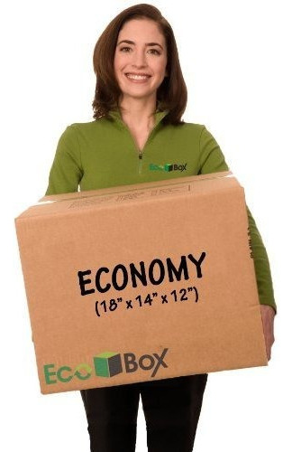 Ecobox, Cajas De Mudanza, Tamano Economico Mediano, 18 X 14